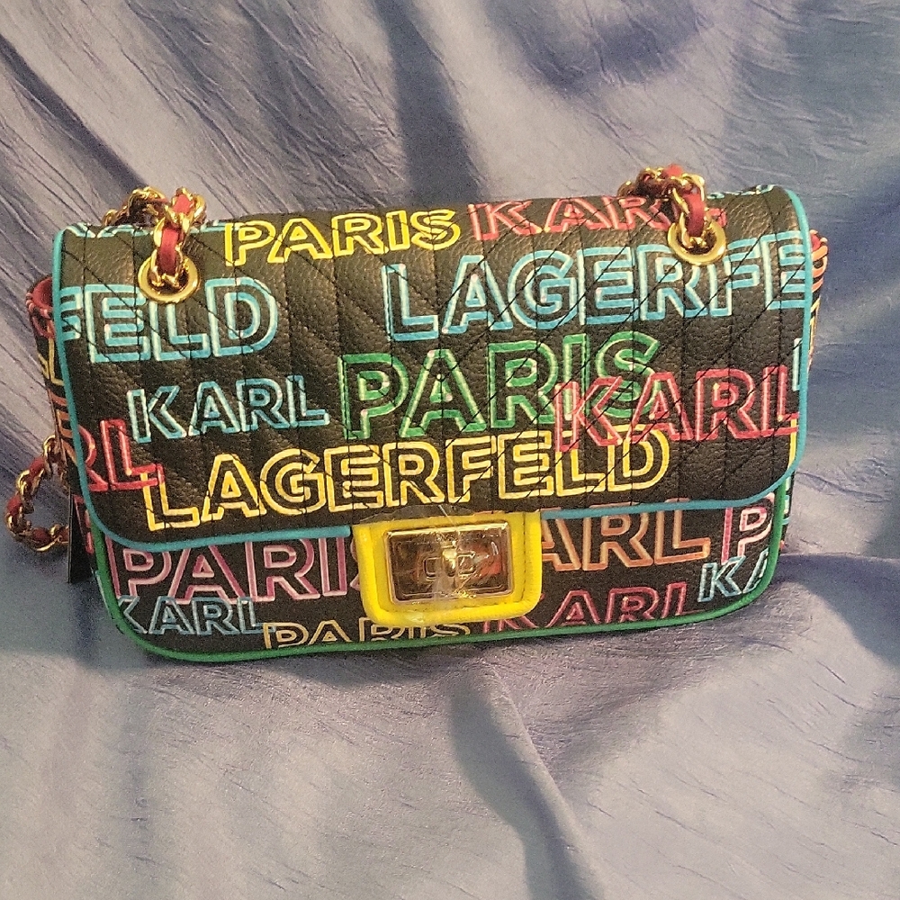 Karl Lagerfeld Multicolor Quilted Shoulder Bag